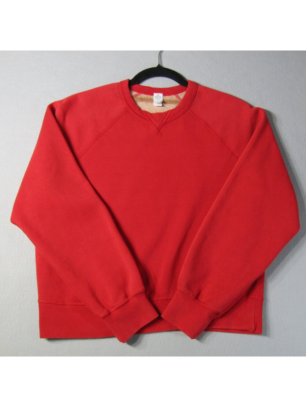 NWT Marine Layer Cloud 9 Fleece Reversible Crewneck Men's S Cherry Red